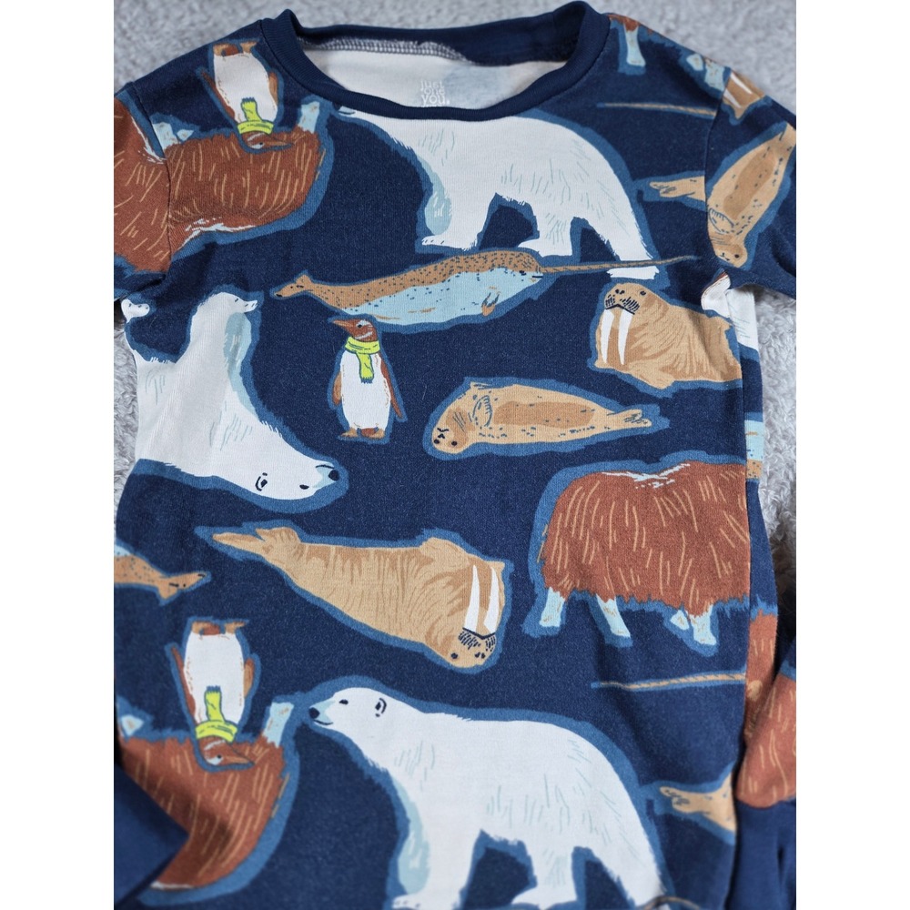 Just One You Carter's Arctic Animal Pajama Set Navy Blue Polar Bear Narwhal Kids